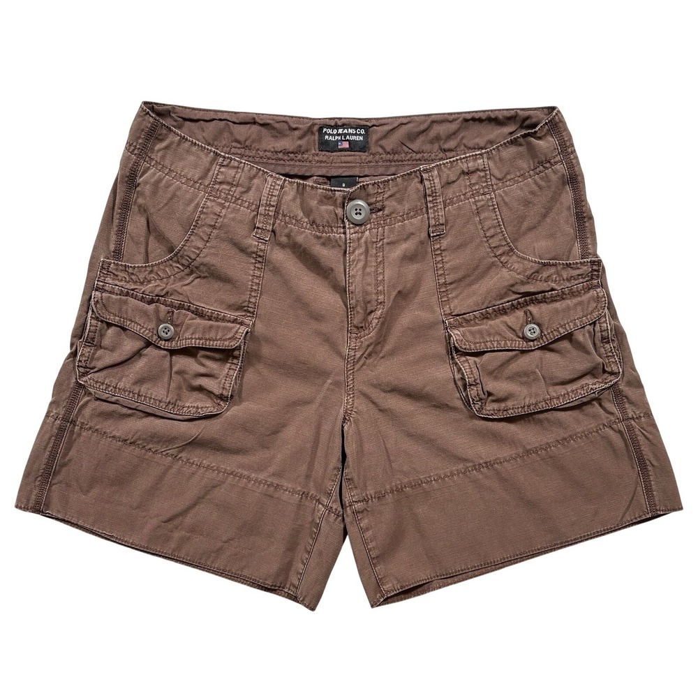 Polo Jeans Co Ralph Lauren Women's Cargo Shorts Size 8 Hiking  Brown - 568